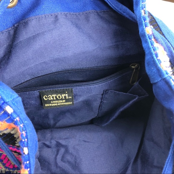 Catori Embroidered Tribal Print Canvas Backpack main image 7